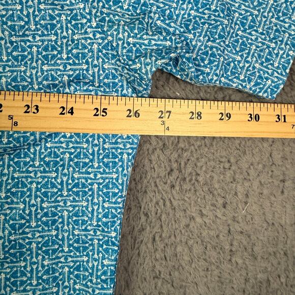 Peter Millar Shirt Mens XL Blue Fin Rays Fish Cotton Stretch Sport Crown Button - Picture 7 of 9